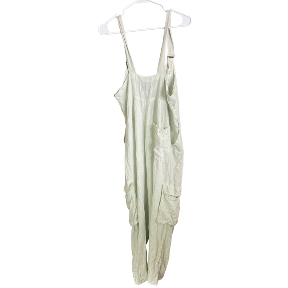 Urban Outfitters BDG Tilly Linen Utility Overalls in Light Green‎ S - Picture 7 of 14